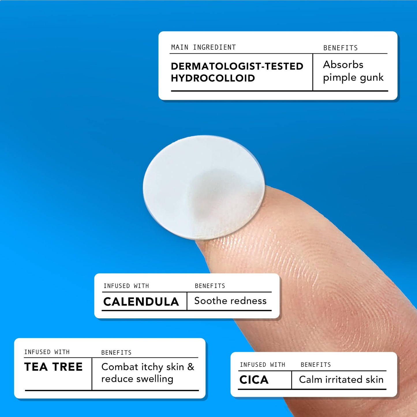 AVARELLE Pimple Patches for Face | Hydrocolloid Acne Patches for Covering Blemishes | Zit Patches with Tea Tree, Calendula, & Cica | HSA Store Eligible Items (10-14 mm, 200, Count)