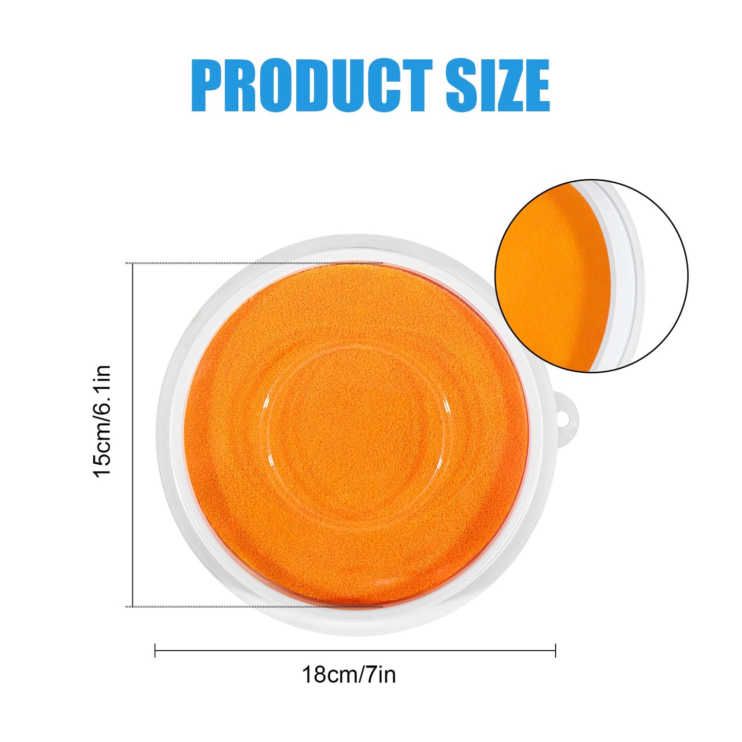 7 Inch Large Ink Pad for Kids Washable | Washable Stamp Pads for Classroom Stamps, Scrapbook Supplies Kit & Fabric Crafts (8 Colors)
