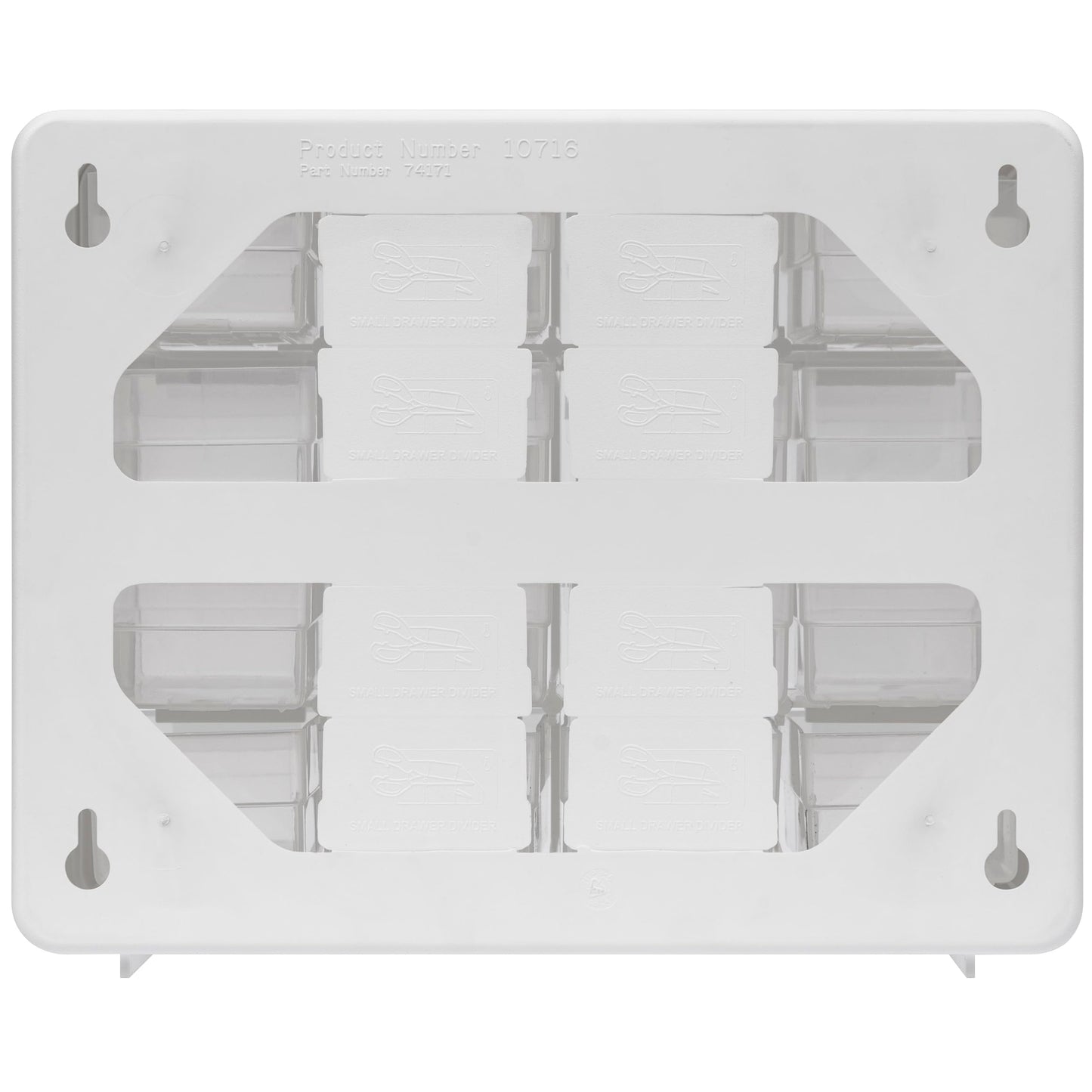 Akro-Mils 16-Drawer Plastic Drawer Storage Cabinet for Garage Organization, Beads, Makeup Organizer, Building Bricks Storage, Teacher Toolbox, 10-1/2" W x 6-1/2" D x 8-1/2" H, 10116 White