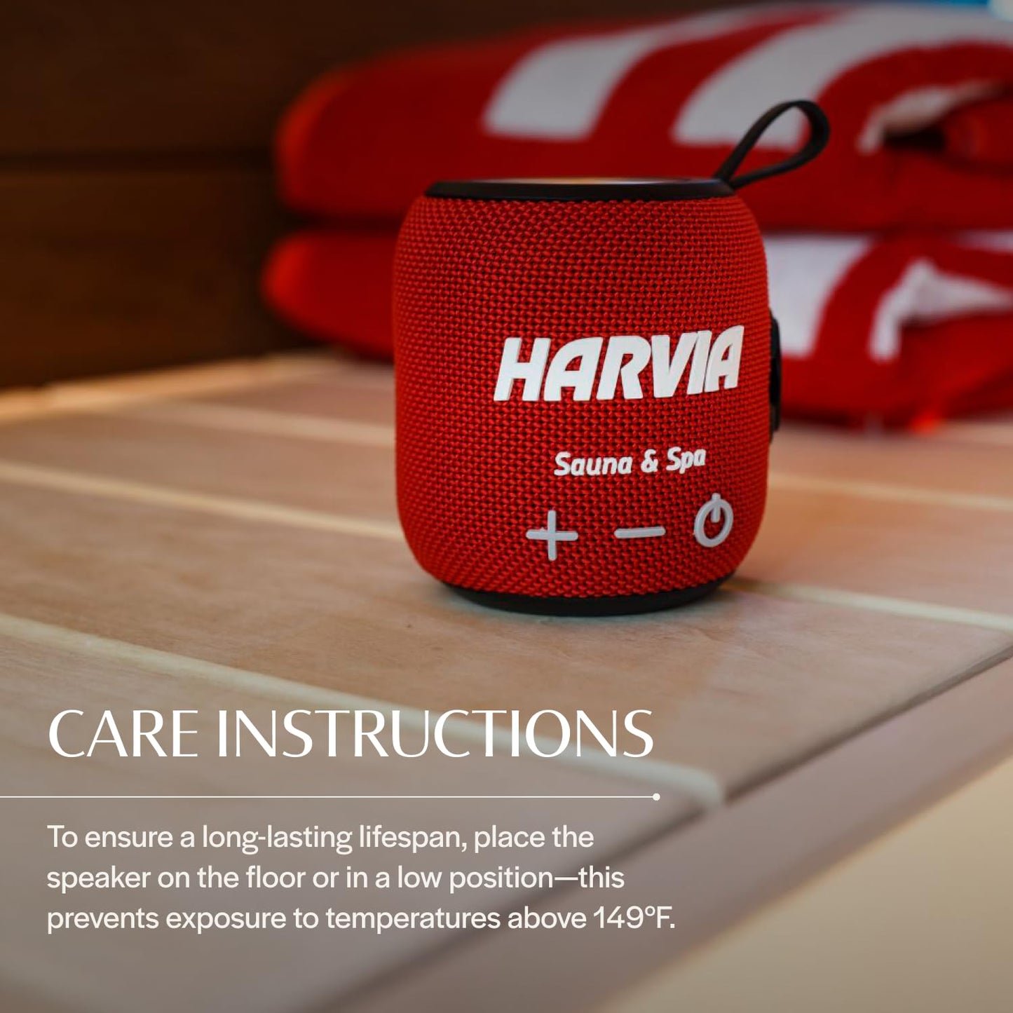 Almost Heaven Bluetooth Sauna Speaker, Portable Waterproof Speakers with Heat Resistance, Designed for Wet & Dry Saunas, Wireless Bluetooth Speaker with USBC Charging, Indoor & Outdoor Saunas (Black)
