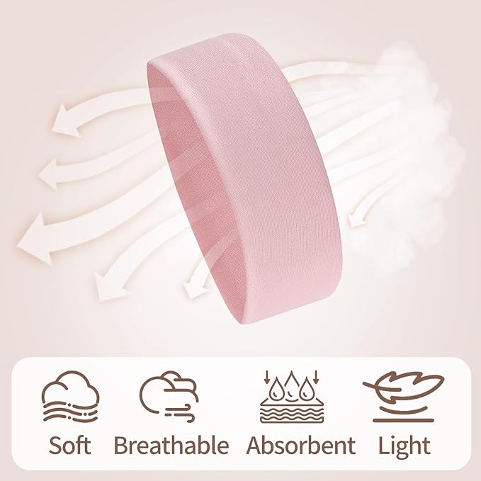 Panleding 12 Pack Sports Headbands for Women, Non-Slip Elastic Soft Hair Bands, Fashion Hair Warp for Workout, Yoga, Running, Fitness, Neutral Colors