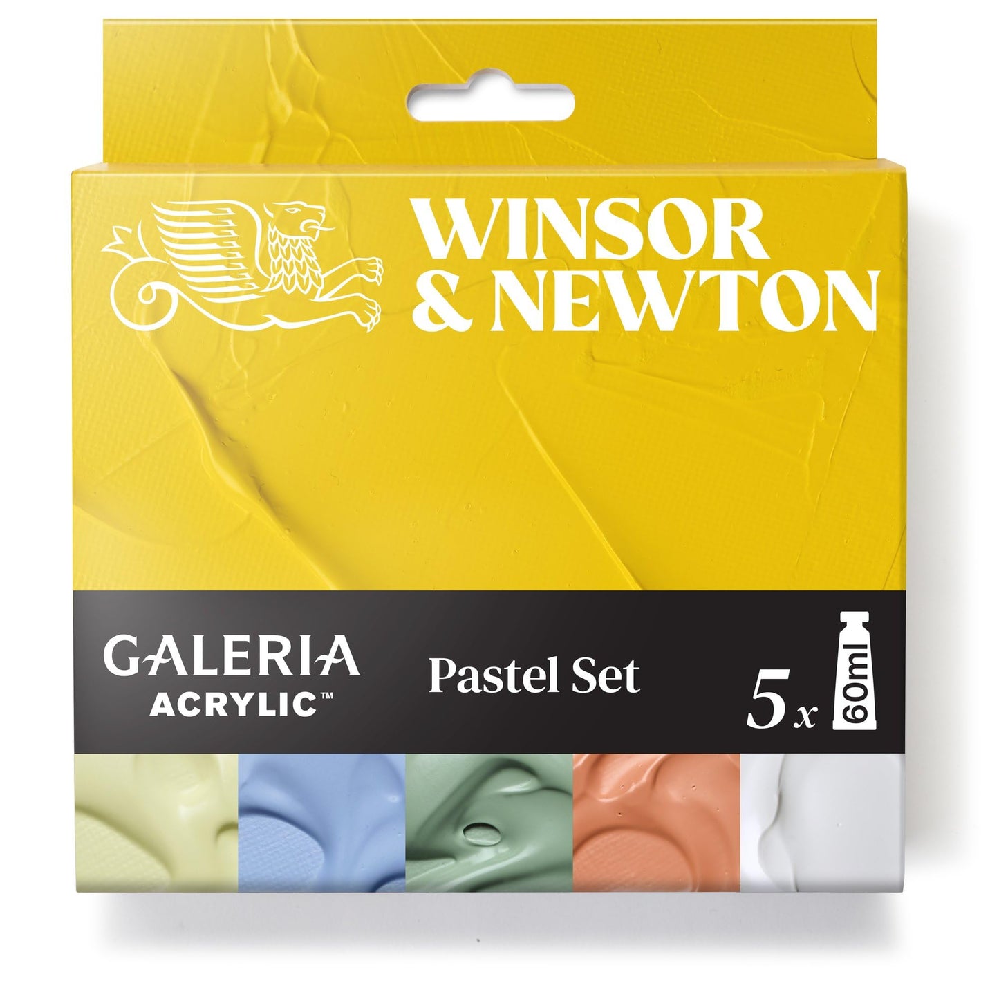 Winsor & Newton Galeria Acrylic Paint Set, 5 x 60ml (2-oz) Tubes, Pastel