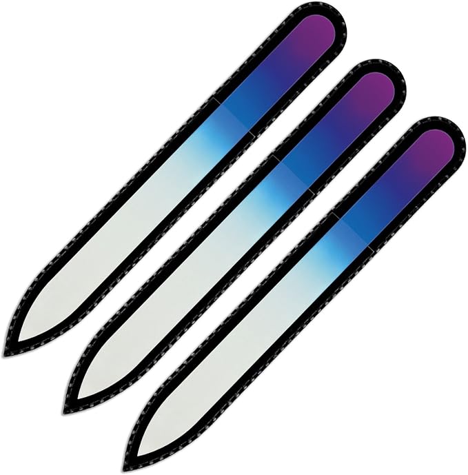 Mont Bleu Rainbow Glass Nail File - Czech Tempered Glass - Handmade in Bohemia-Czech Republic - Premium Women's Nail File