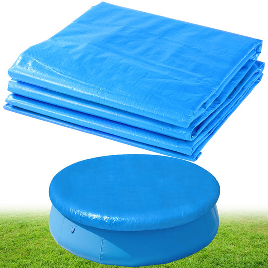 10FT Round Inflatable Above Ground Pool Cover，Round Pool Cover with Drawstring Design for Easy Installation,Solar Covers for Outdoor Inflatable Swimming Pools,Prevent Leaves, Debris and Dust