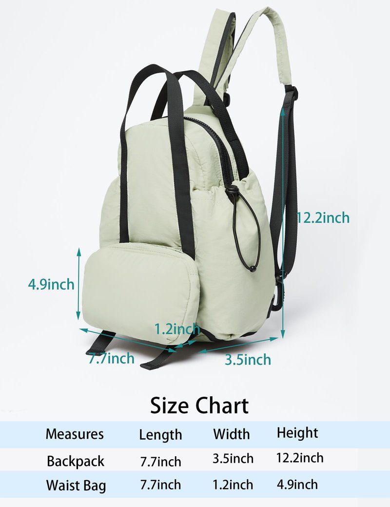 THE GYM PEOPLE Lightweight Mini Backpacks Womens Waterproof Travel Daypack Small Cute Crossbody Sling Bags