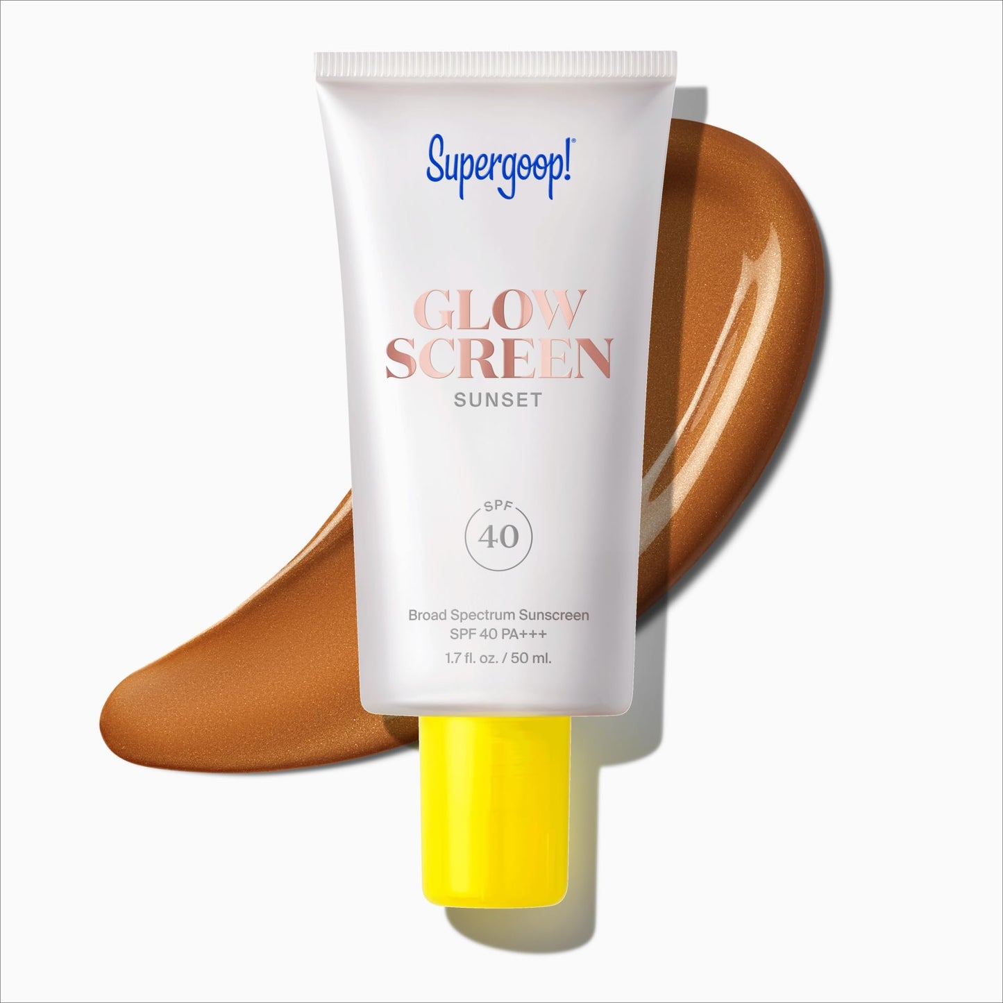 Supergoop! Glowscreen SPF 40, Sunset (Deep Bronze Glow) - 1.7 fl oz - Glowy Primer + Broad Spectrum Tinted Sunscreen - Helps Filter Blue Light - Hydration - Hyaluronic Acid & Vitamin B5