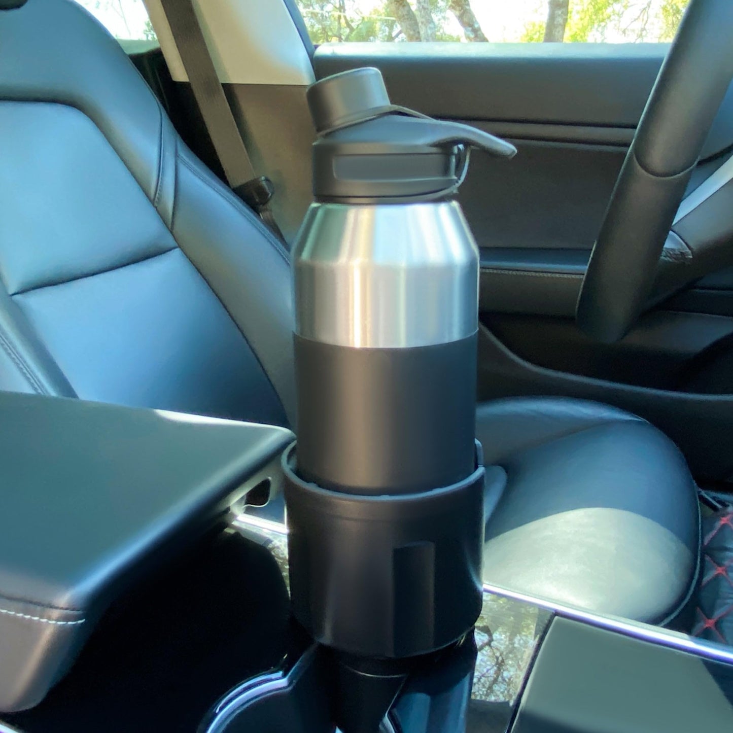 Swigzy Car Cup Holder Expander Adapter for Large Water Bottles - [Patented & Upgraded] - Holds: Hydro-Flask, Yeti, Nalgene, Owala, 32-40oz - Adjustable Expandable Insert Extender - Universal