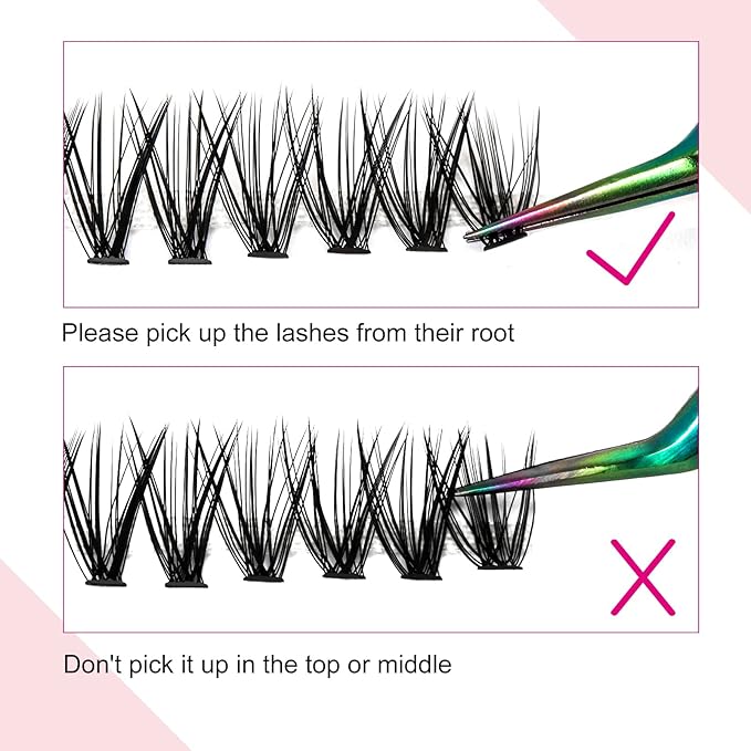 Lash Clusters Extensions 30D Individual Cluster Lashes Mixed Tray Black Mink DIY Eyelash Extensions and Under Eyelashes Professional Makeup (30D-0.07-C, 8-15mm)