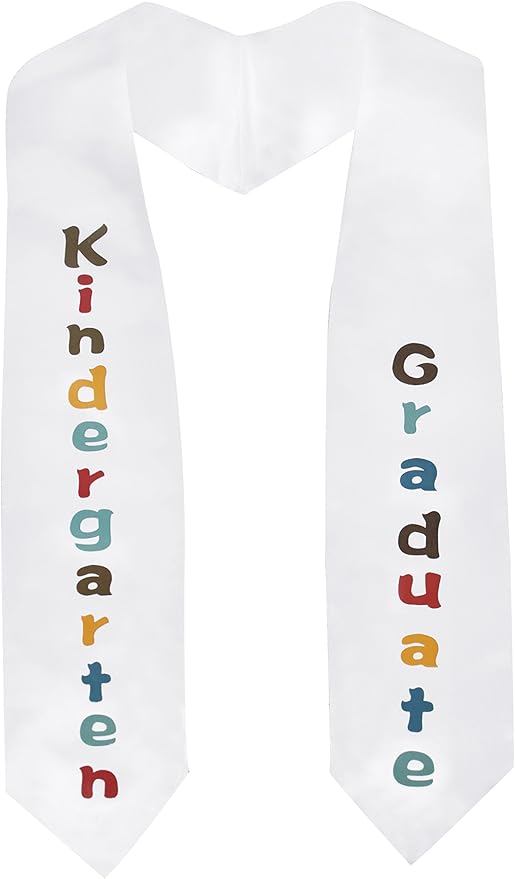 GraduationMall Kindergarten Preschool Graduation Sash, Printed Graduation Stole for Boys & Girls, Class of 2026 Ceremony Gift