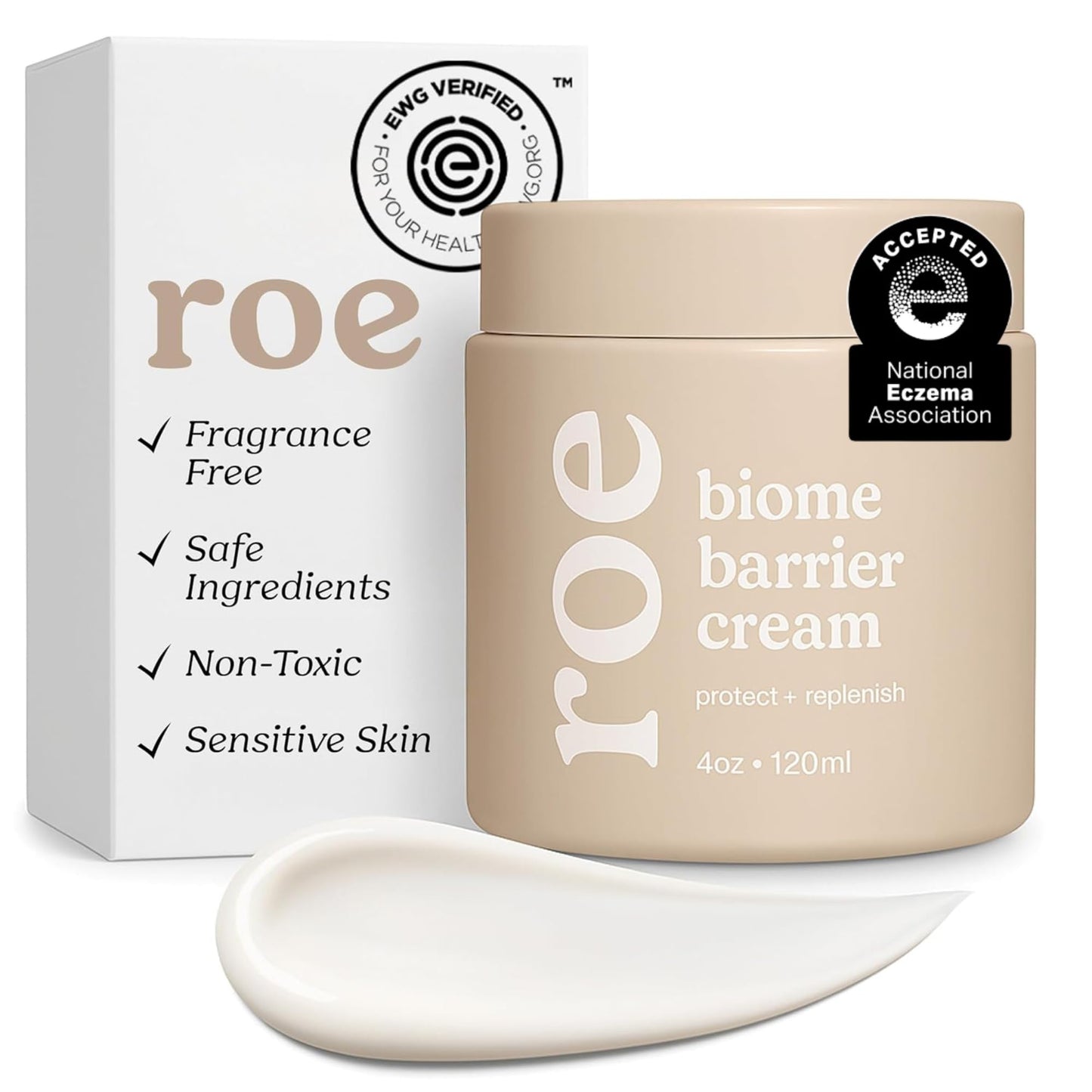 Roe Wellness- Baby Cream Lotion Ointment EWG Verified Non-Toxic Ingredients | Full Body Biome Barrier | Dry Skin, Itch Relief, Moisturizing, All Over Ointment | Toddlers & Kids