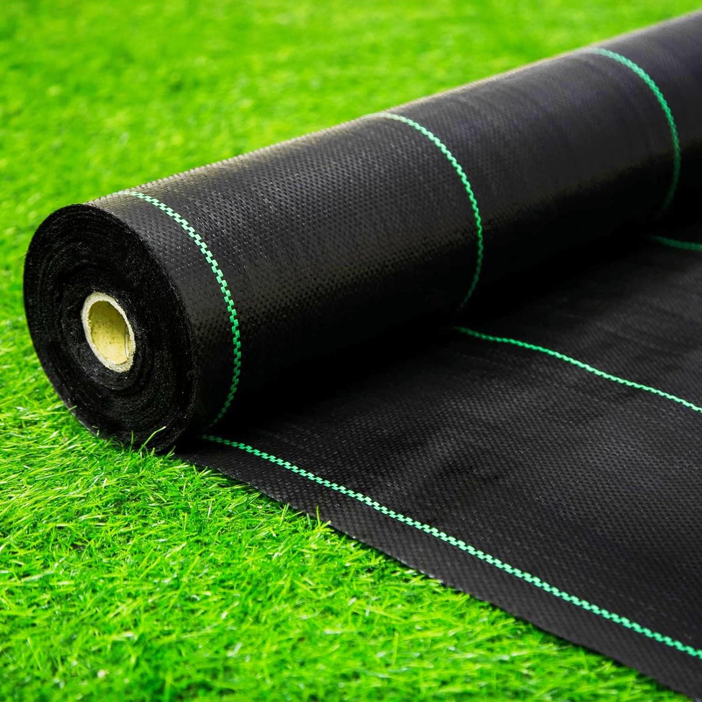 EXTRAEASY 4ft x 180ft Garden Weed Barrier Landscape Fabric,Weed Block Fabric Heavy Duty 3.2OZ,Woven Mulch for Landscaping Ground Cover Weed Control Fabric, Black Garden Bed Liner