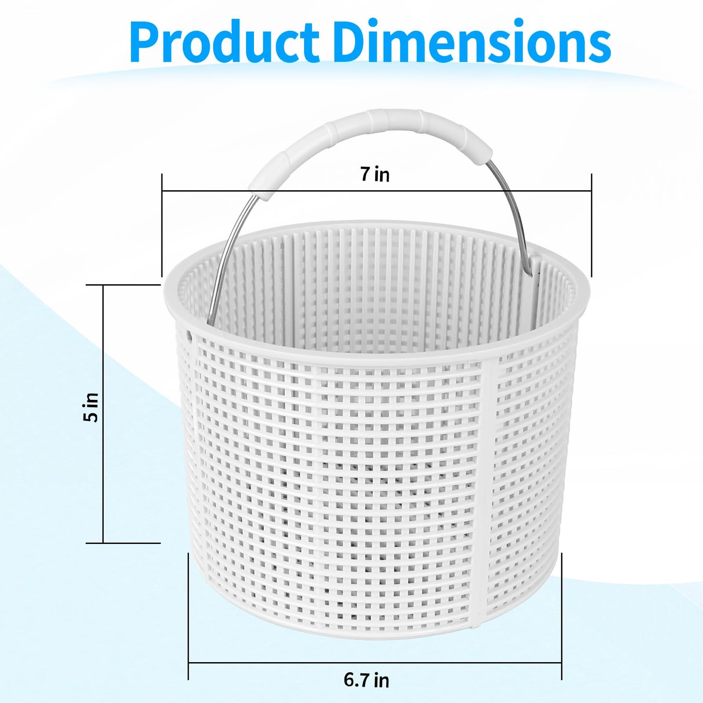 Dfnidy Pool Skimmer Basket Replacement for Hayward SPX1082CA & Aladdin B-152-7 Inch Heavy Duty Nylon Skimmer Basket | Fits Models SP1082, SP1083, SP1084, SP1085, SP1086, SP1075, 1075T, 1077 Series