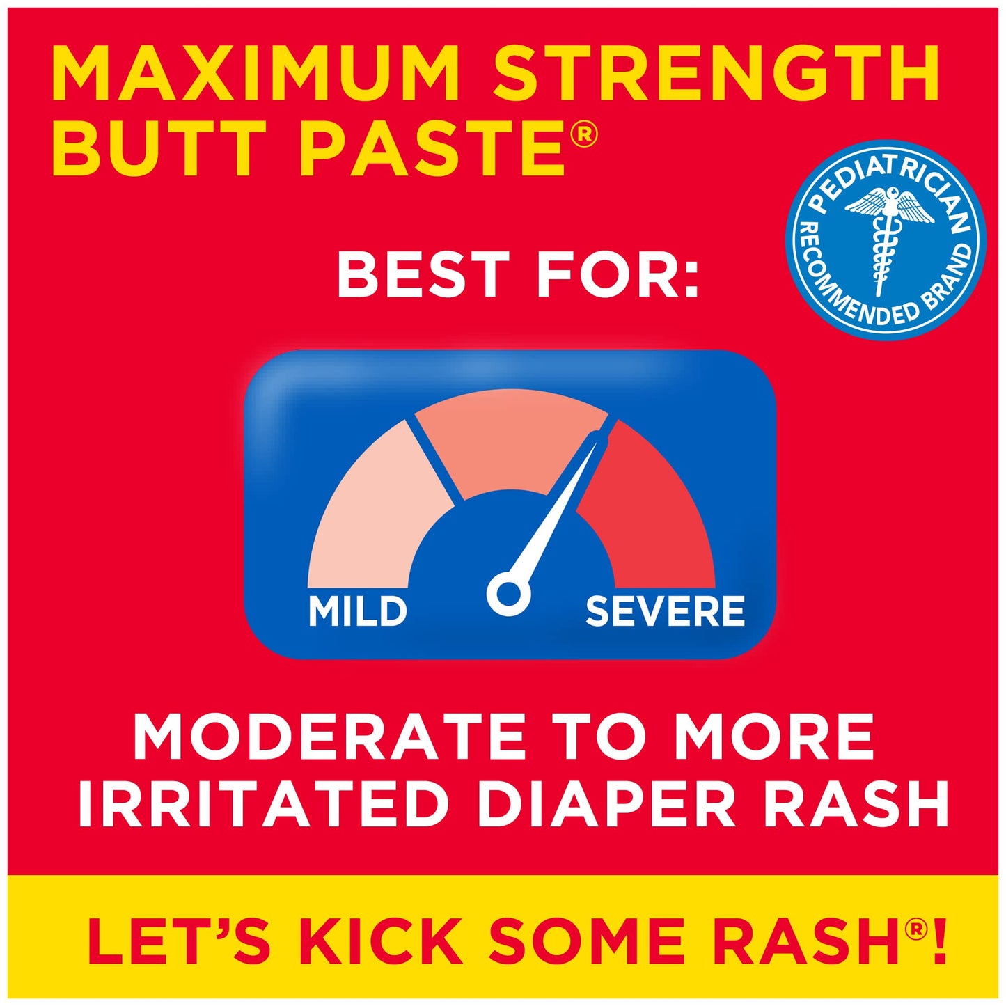 Boudreaux’s Butt Paste Max Strength Diaper Rash Cream for Baby, Ointment With Zinc Oxide, 4 oz Tubes, 3 Pack