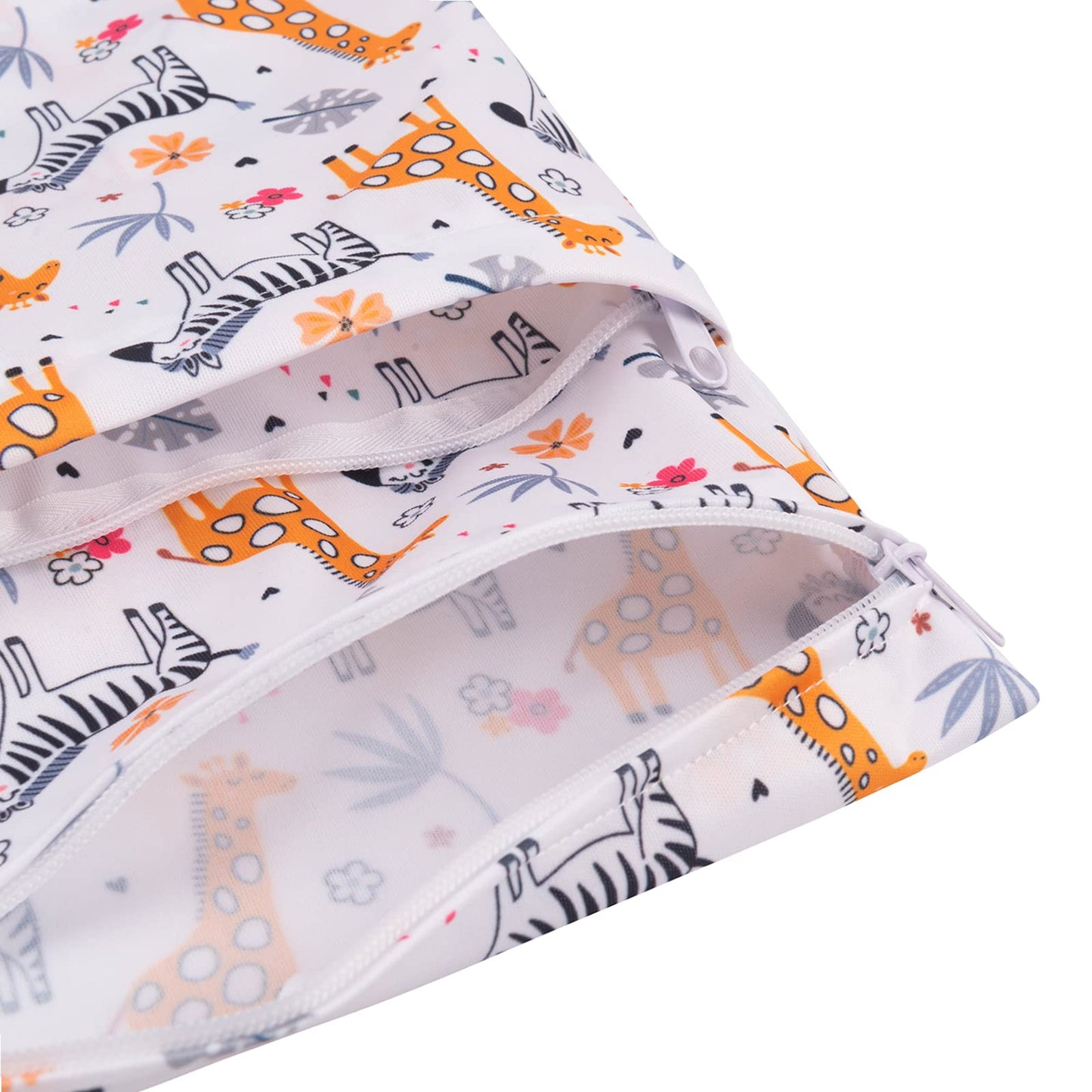 babygoal Wet Dry Bags for Baby Cloth Diapers, Washable Travel Bags, Beach, Pool, Gym Bag for Swimsuits & Wet Clothes with Two Zippered Pockets 3 Pack, 3LN25