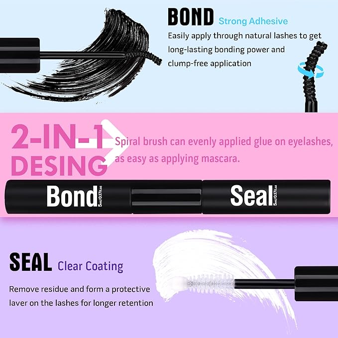 Geeneiya Wispy Lash Clusters Kit 50D+70D Lash Extension Kit 10-18mm Cluster Eyelash Extensions Kit Natural Individual Lashes Kit with Waterproof Lash Bond and Seal Glue Lash Tweezers for Beginners