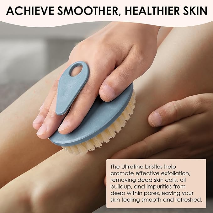 INNERNEED PP Shower Brush Body Exfoliating Scrubber, for Deep Clean Body Wash, Cellulite Treatment, Lymphatic Drainage and Blood Circulation Improvement (Pack of 4)