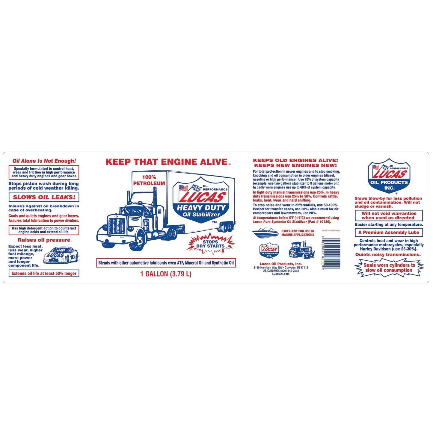Lucas Oil 10002 Heavy Duty Oil Stabilizer - 1 Gallon (Pack of 4)