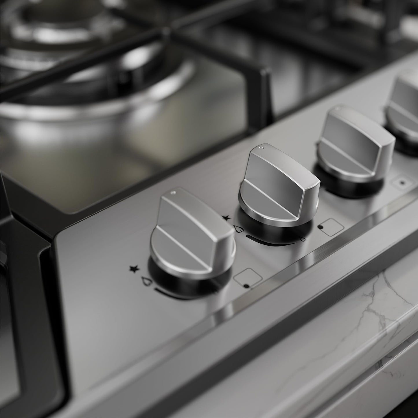 30 inch Gas Cooktop with 5 Sealed Burners, Stainless Steel Drop-in Stove Top, Dishwasher Safe Cast Iron Grates, NG/LPG Convertible, 38K BTU