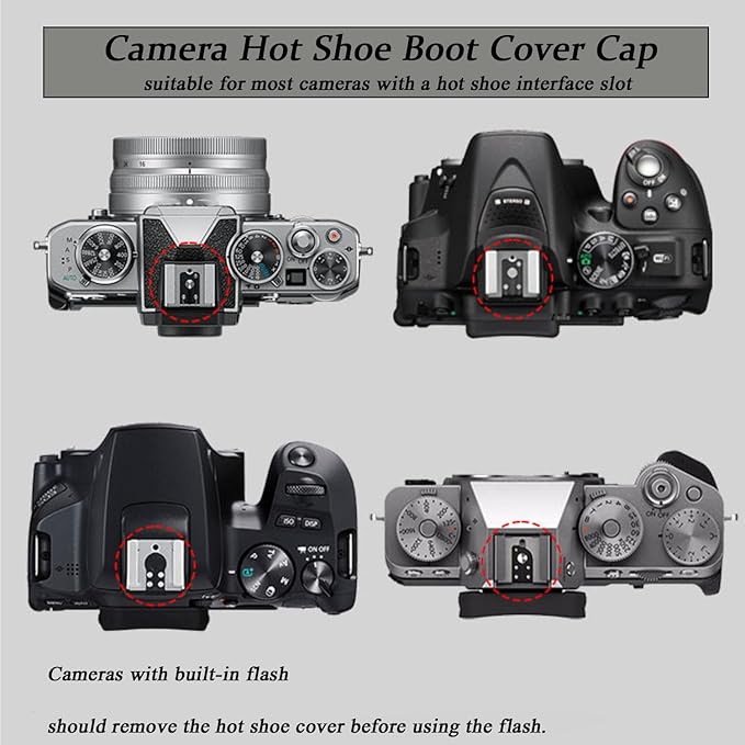 2 Pcs Camera Hot Shoe Boot Cover Cap Protector for Sony Canon Nikon (Taxi)