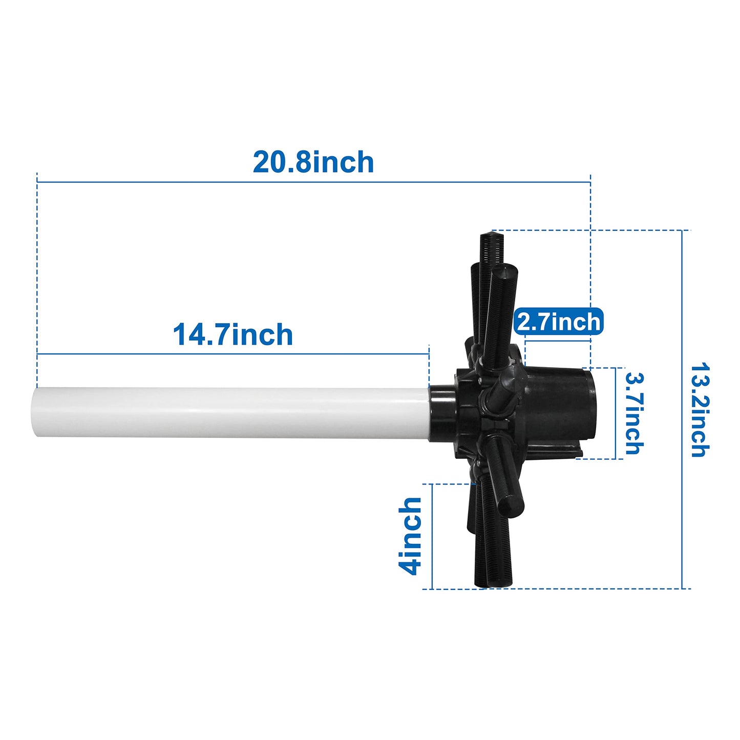 TIROAR SX180DA Lateral Assembly with Center Pipe Compatible with Hayward Pro Sand Filter Series S180T