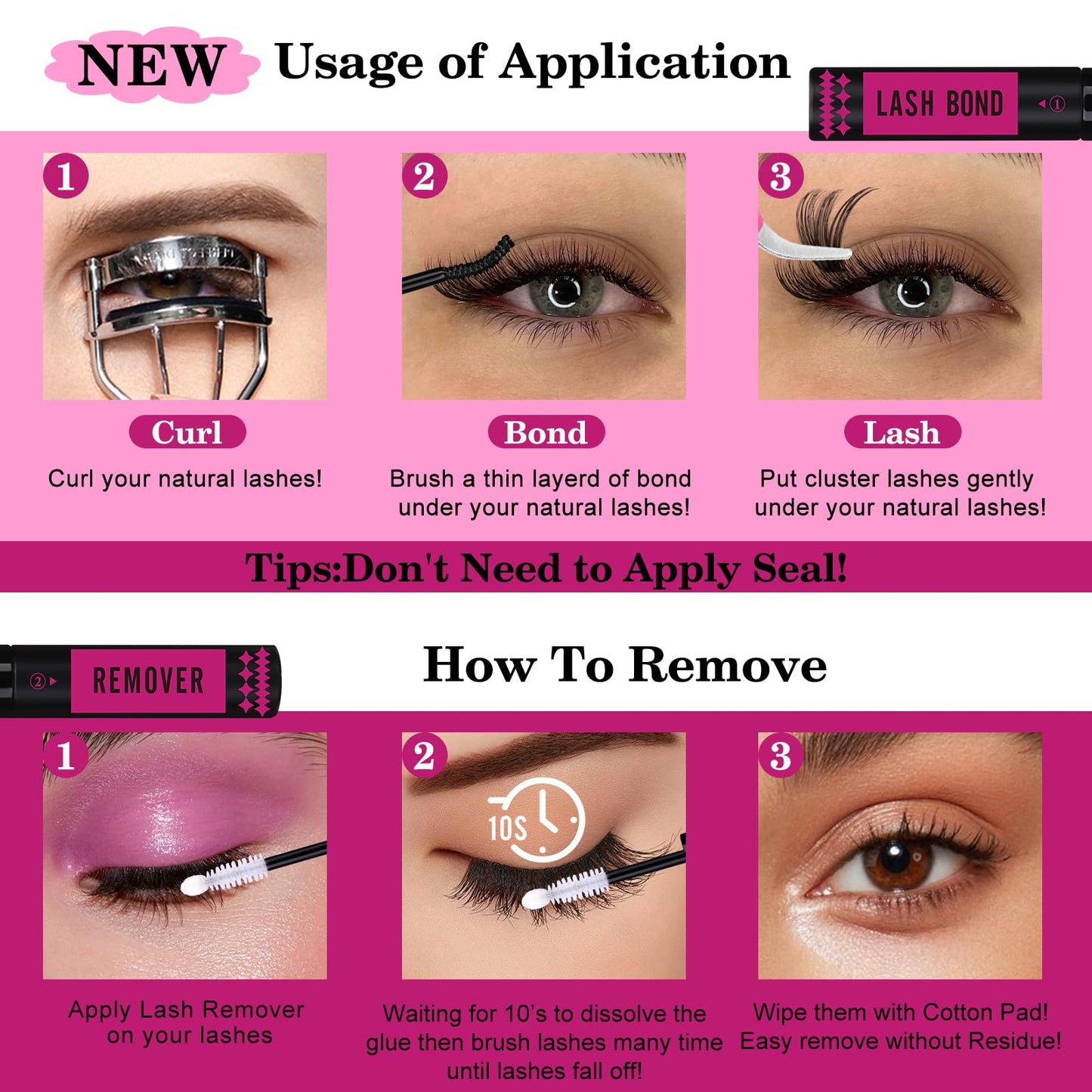 Yawamica Faux Mink Eyelash Extensions Kit, 300pcs 60D+80D+100D Individual Clusters, Black, Cruelty Free, DIY Lash Beginners
