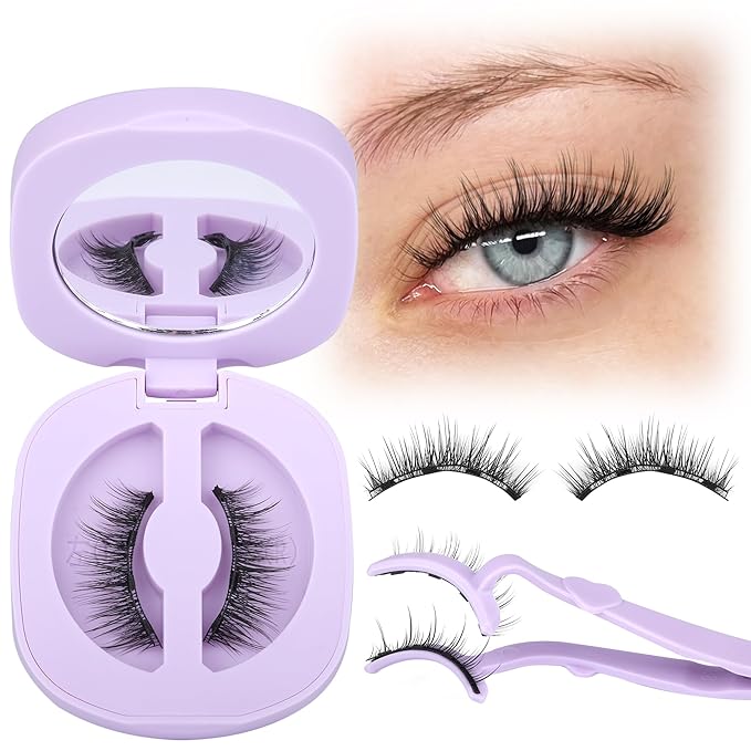 Magnetic Eyelashes with Applicator Natural Look Magnetic Lashes with Applicator Wispy False Lashes with Magnets No Need Glue Reusable Lashes by Lanflower