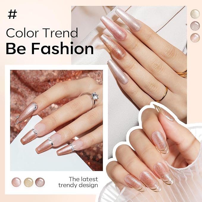 modelones Gel Nail Polish Set, Nude 6 Colors Neutral Gel Polish Skin Tone Pink Glitter Nail Polish Shimmery Pear Gel Polish Starter Kit Soak Off All Season LED Soapnails Manicure DIY Salon