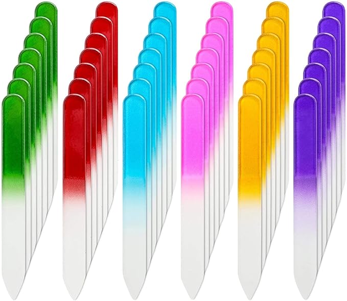 42PCS Glass Nail Files Double Sided Crystal File Manicure Tool for Nail Care