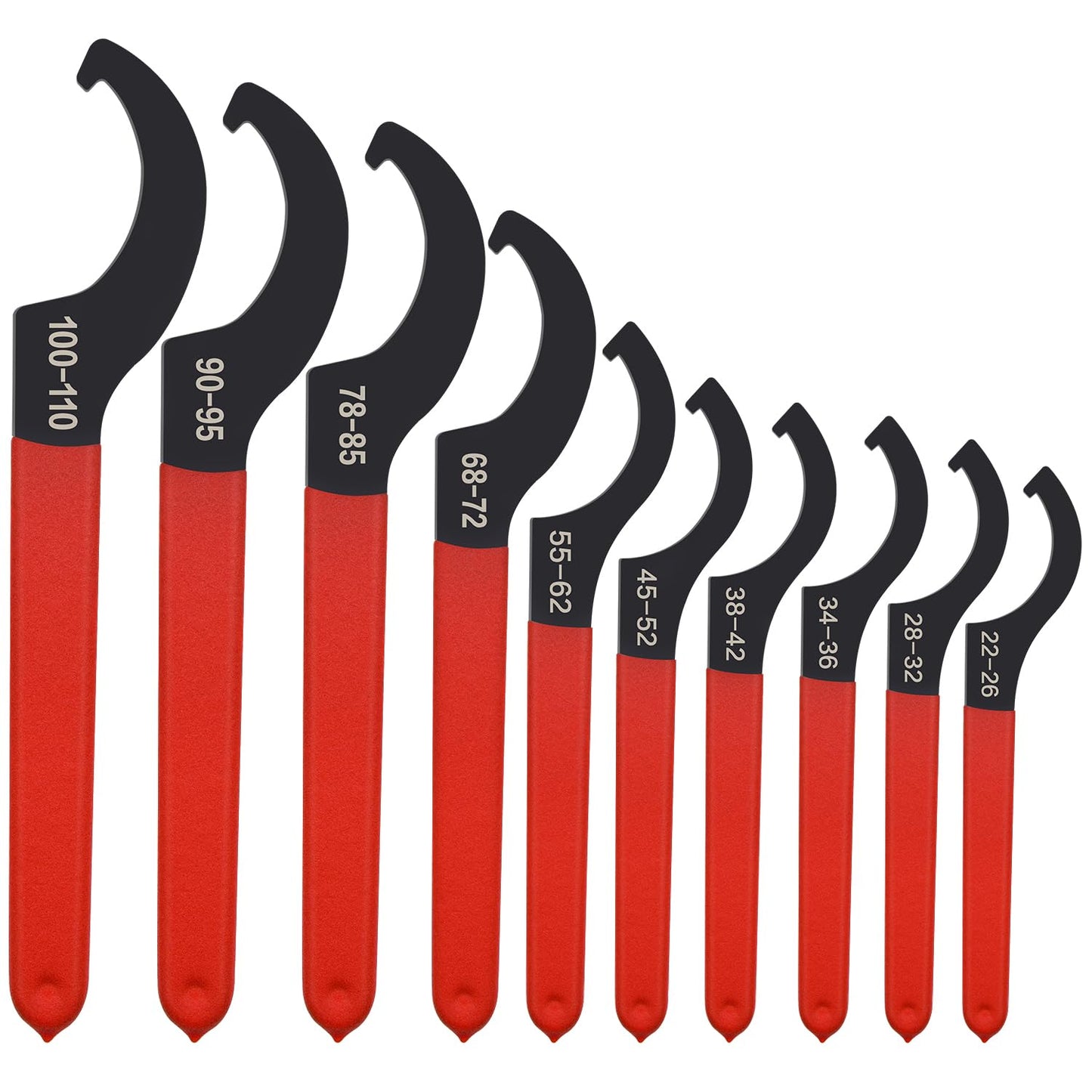 Mdvora 10pcs Coilover Spanner Wrench Set, for Suspension System and Shock Adjustment