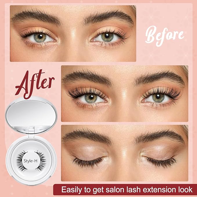 Higu clace Magnetic Eyelashes with Applicator Soft Magnetic Lashes Natural Look Wispy Magnet Lashes Easy to Wear and Remove Ã¯Â¼ÂDJCX-H04Ã¯Â¼Â
