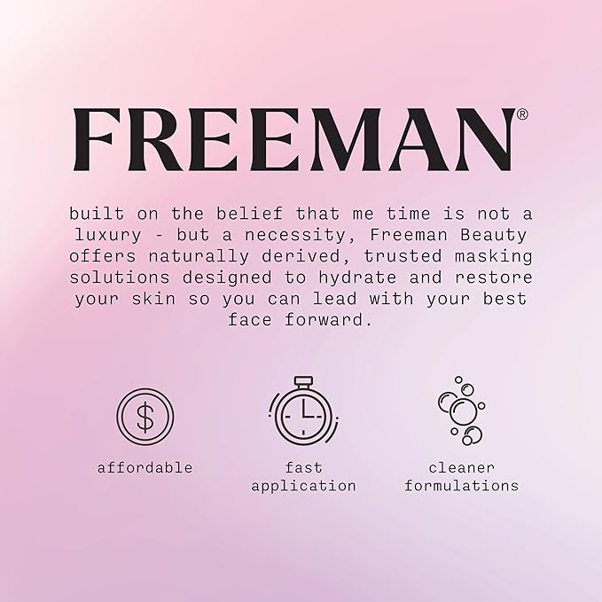Freeman Facial Love To Mask Variety Pack: Oil Absorbing Clay, Detoxifying Charcoal, Clearing Peel Off, Hydrating Gel Cream, Exfoliating Scrub (14 Piece Kit with Bonus Buffer and Headband)