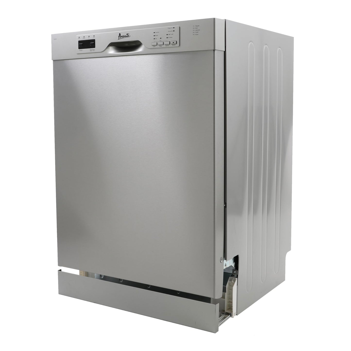 Avanti DWF24V3S Dishwasher 24-Inch Built in with 3 Wash Options and Automatic Cycles, Stainless Steel Construction with Electronic Control LED Display, Low Noise Rating, 57 dBA, Metallic