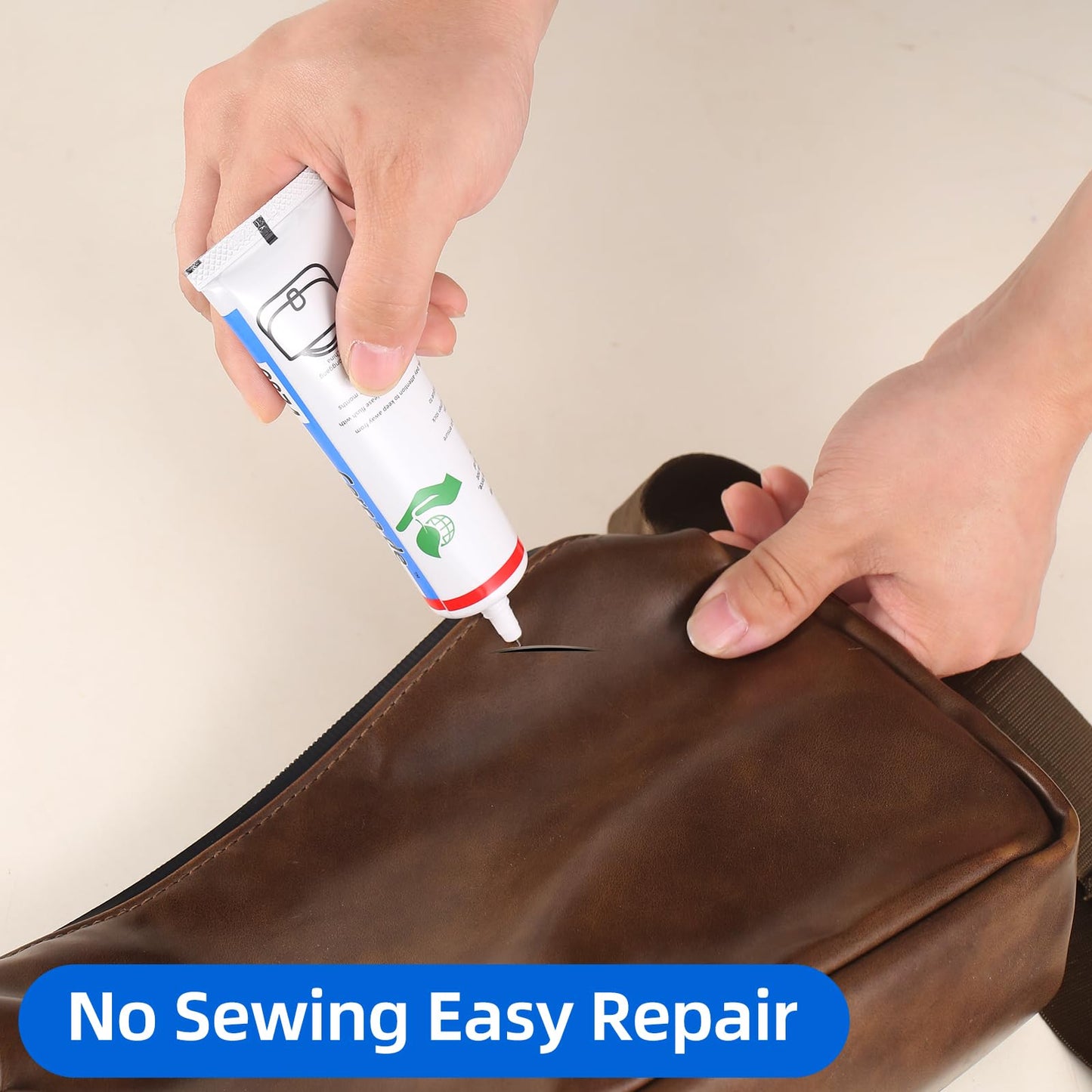 Cerca de Leather Glue,Permanent，Adhesive Clear,Strong, Waterproof，for Sofas, Car Seats, Purses, Professional Leather Repair and bonding, 2 oz.