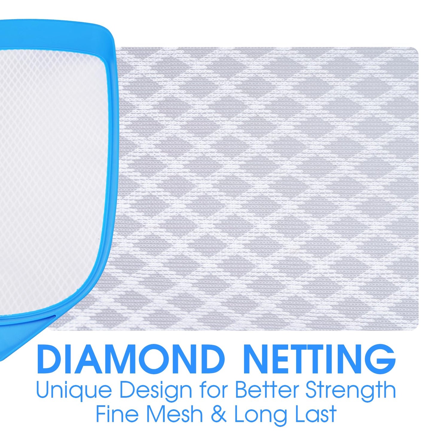 TidyMister Pool Leaf Skimmer Net Ultra Fine Mesh with Aluminum Poles 5 Sections 6 Feet Swimming Pool Cleaning Net Leaf Catcher for Above Ground Pools Inground Pools