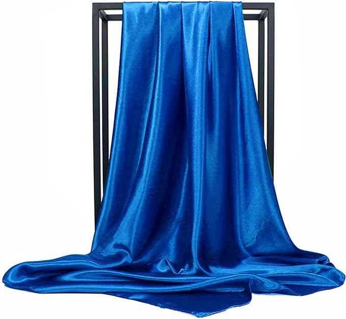 vimate 35" Square Silk Like Head Scarf - Women's Fashion Satin Scarf Bandana for Hair Wrapping at Night.