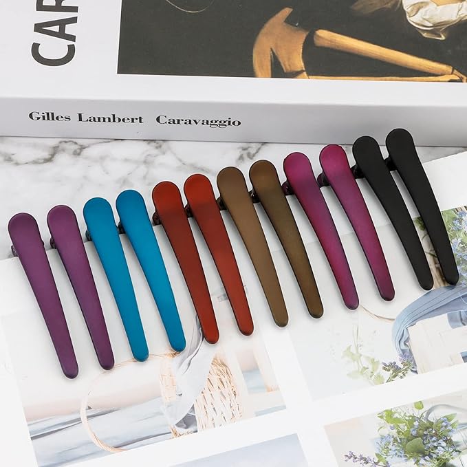 YISSION 12 PCS Hair Clips for Styling Sectioning, 3 Inch Alligator No Crease Duck Billed Hair Barrettes for Women Girls