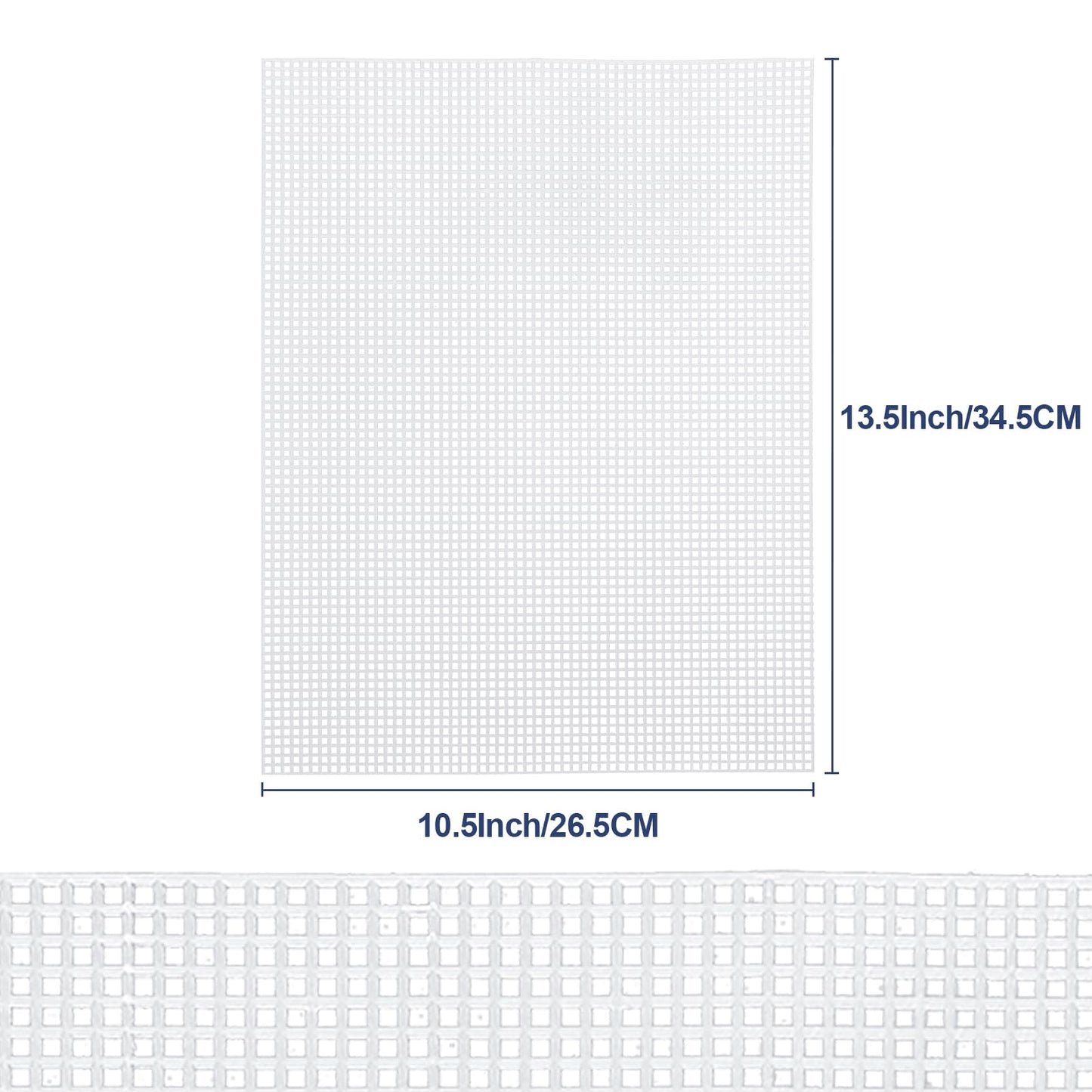 Caydo 18 Pieces 7 Count Plastic Canvas Sheets, 7 CT Clear Plastic Mesh for Cross Stitching, Making Jewelry Organizer, Knit Crochet Projects (10.5 x 13.5 Inch)