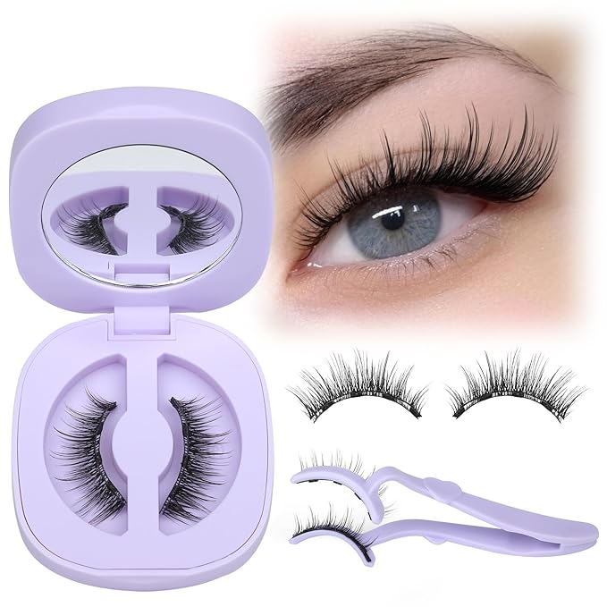 Magnetic Eyelashes with Applicator Natural Look Magnetic Lashes Wispy False Eyelashes Cat Eye Lashes with Magnets No Glue Needed Lashes Easy to Apply by Lanflower