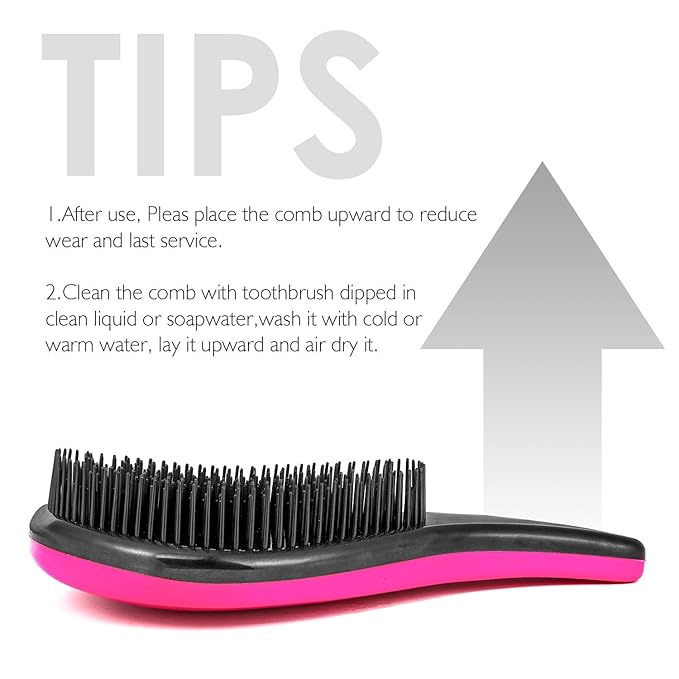 WYNK Detangling Brush 2-Pack - Soft Bristle Hairbrush Set (Prussian Blue & Lilac) for Adults & Kids, Gentle Knot Remover for Curly/Straight/Wet Hair