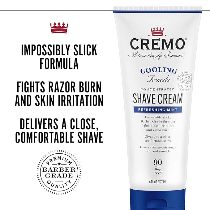 Cremo Cooling Shave Cream, 6 fl oz (Pack of 2)