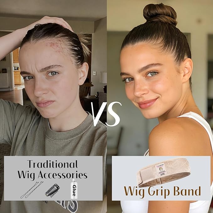 Dreamlover Wig Grip Band for Women, Nude, 2 Pieces