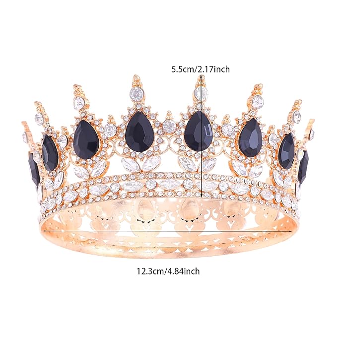 Queen Crown for Women Crystal Tiara for Women Rhinestone Wedding Headband for Bride Hair Accessories for Costume Birthday Party Prom Gifts