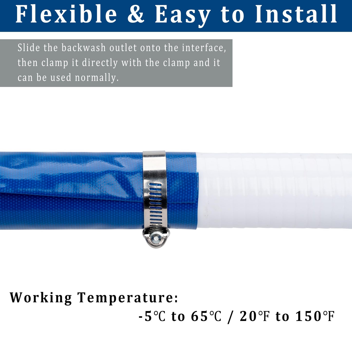 3 in x 25 ft Pool Backwash Hose Heavy Duty Drain Discharge Double PVC Lay flat General Purpose Vinyl Hose, Burst Resistant for Water Transfer Sump Pump Pool Filter (3in 25ft fiber reinforced hose)