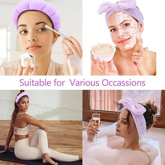 Chanaco Makeup, Skincare & Face Wash Headband, Wrist Towels, Spa Headband, Teen Girl Gifts, Hair Accessories for Women & Girls