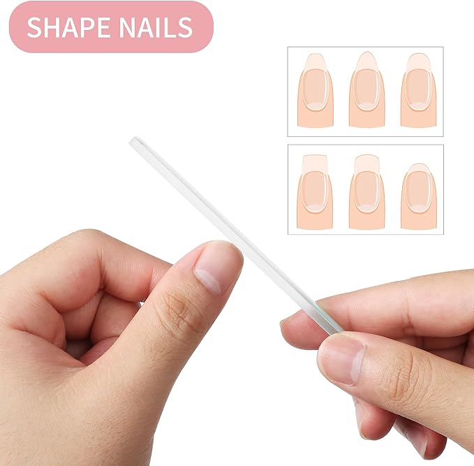 Nano Glass Nail Shiner Kit, 3-in-1 Manicure Tool-Nail Buffer for Shaping Buffing and Polishing Natural Nails, Fine Crystal Nail Files, Gifts for Women, Stocking Stuffers,