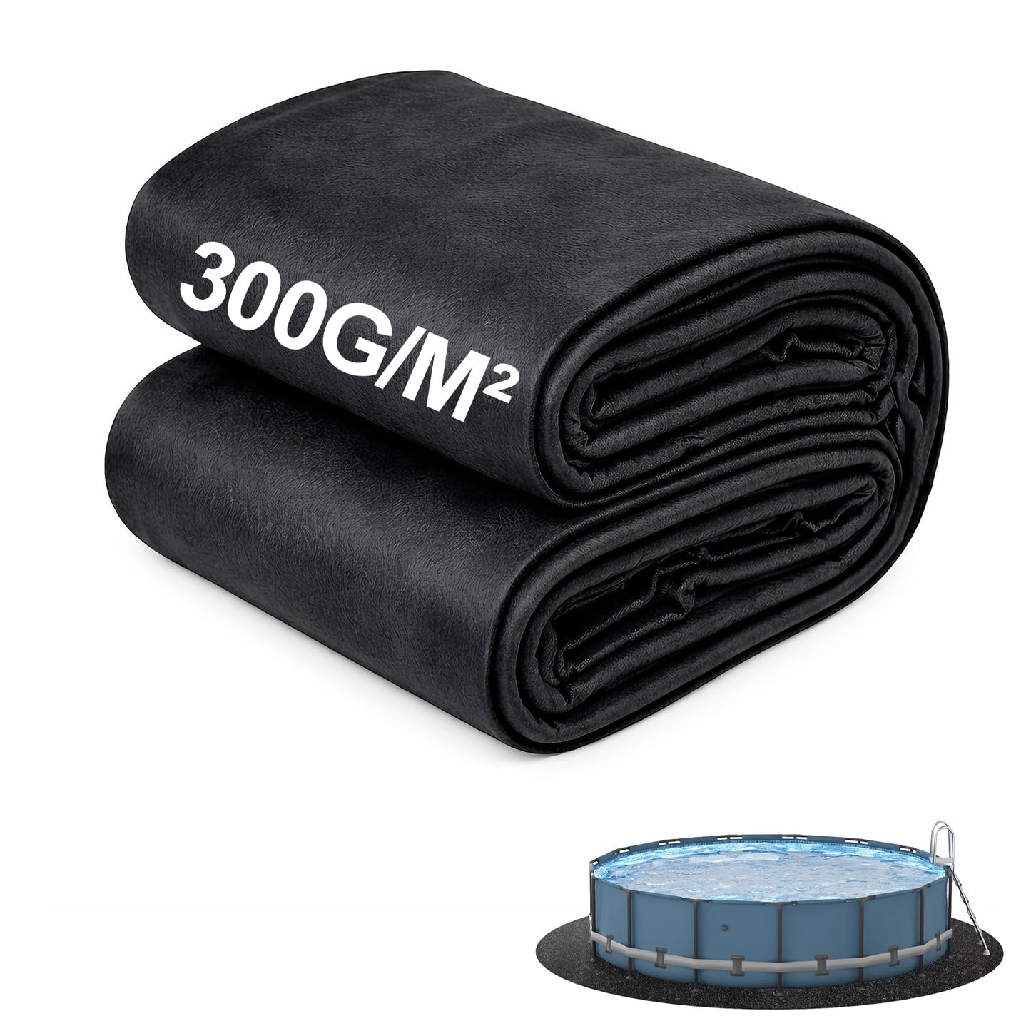 Abimars Pool Pads for Above Ground Pool, 18' Round Seamless Pool Liner Pad for Underfoot Comfort, Puncture-Resistant Pool Liner Protection Mat, Eco-Friendly Fabric