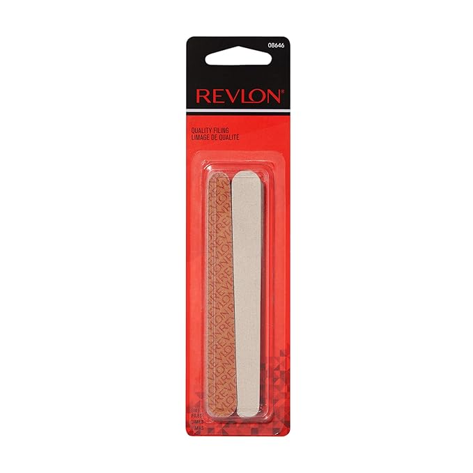 Revlon Compact Nail File,Dual Sided Emery Boards,Manicure Essentials,Smooths & Shapes Nails,Easy to Use,10 Count (Pack of 12)