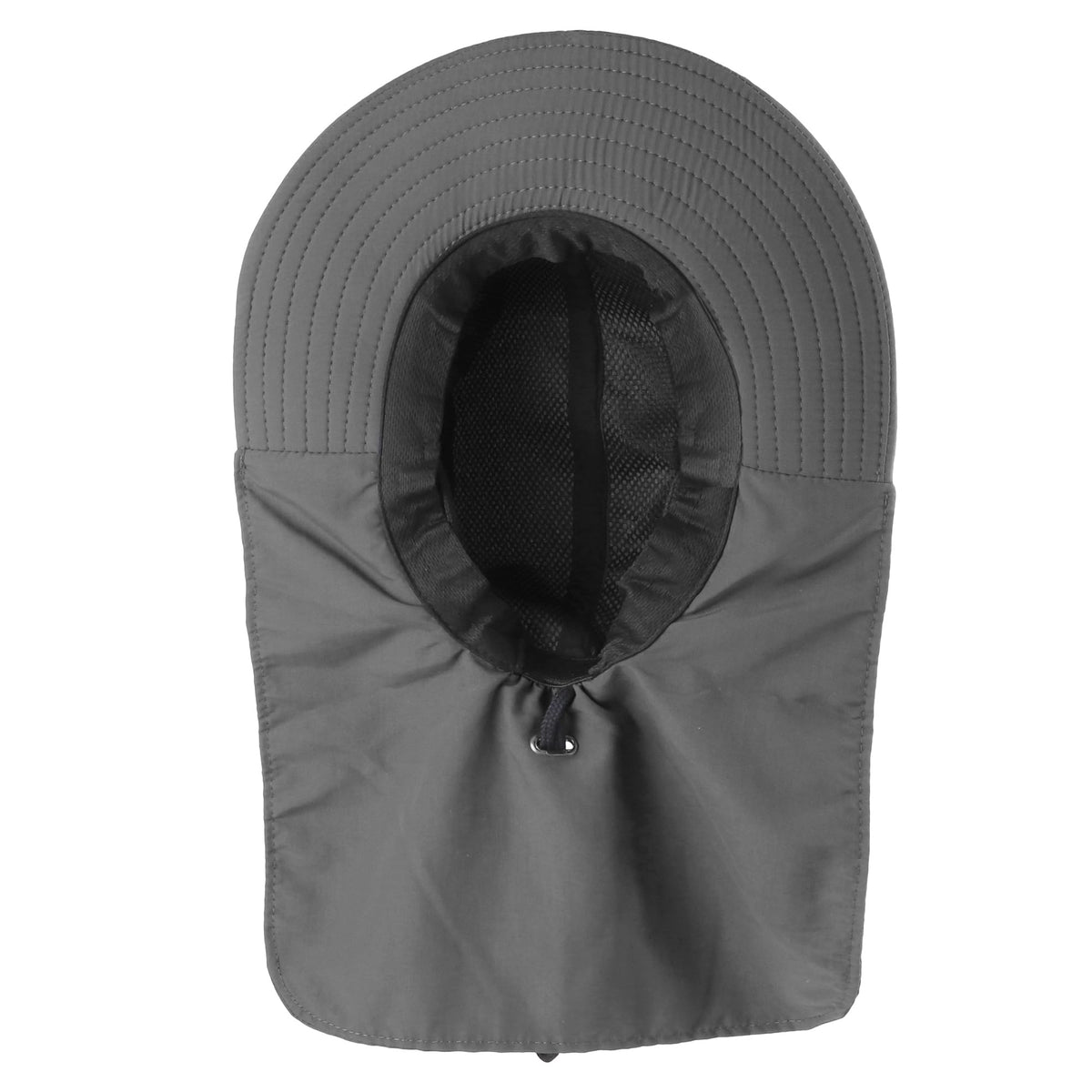Falari Outdoor Sun Hat, Wide Brim with Neck Flap, Safari Hiking Gardening Fishing Hat - Gray