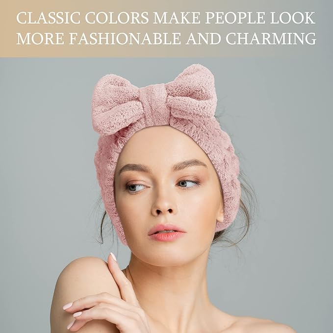 3 Pieces Makeup Headband with Bow Spa Headband for Washing Face Makeup Shower Microfiber Skin Care Hair Band and for Christmas Women Gift