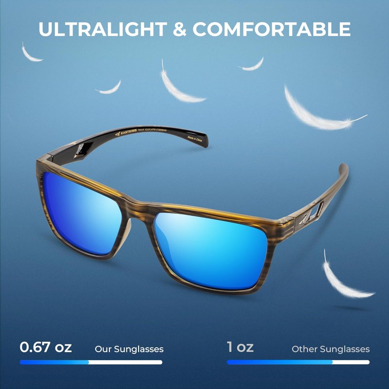 KastKing FlatRock Polarized Sport Sunglasses for Men and Women, Ideal for Driving Fishing Cycling Running, UV Protection